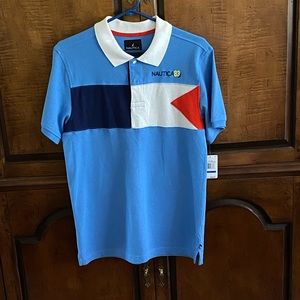 Ahoy Mate! Nautica  Boys Polo Shirt size (18-20) NWT